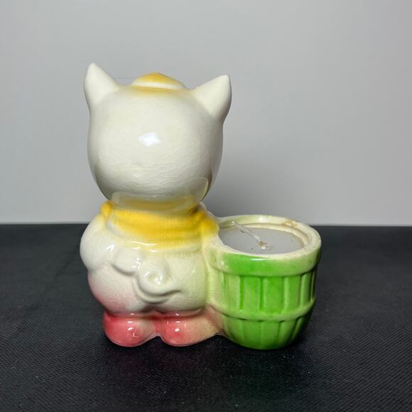 Vintage Ceramic Pig Candle Holder 475 Inches Mid Century Farmhouse - Picture 5 of 16